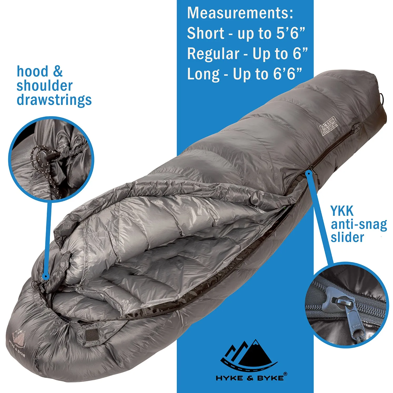 Katahdin 15°F 625 Fill Power Hydrophobic Sleeping Bag with Advanced Synthetic