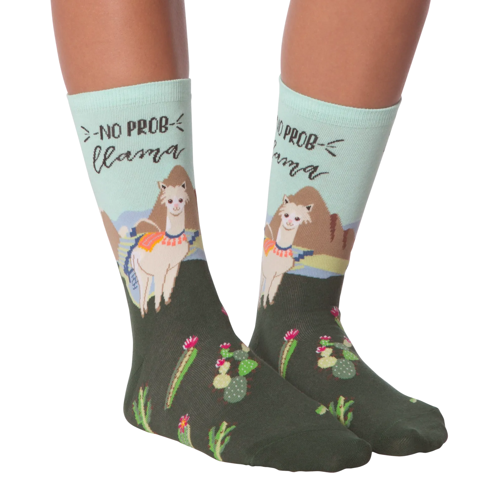 K.Bell Women's No Probllama Crew Socks