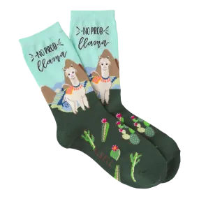 K.Bell Women's No Probllama Crew Socks