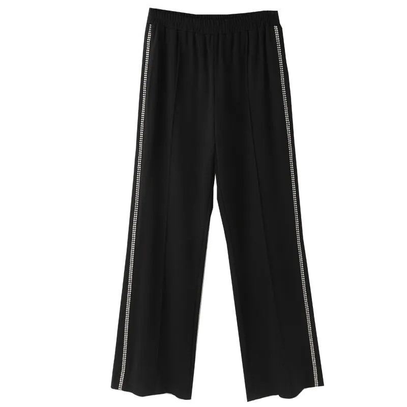 Laylynn Plus Size Diamante Wide Leg Pants