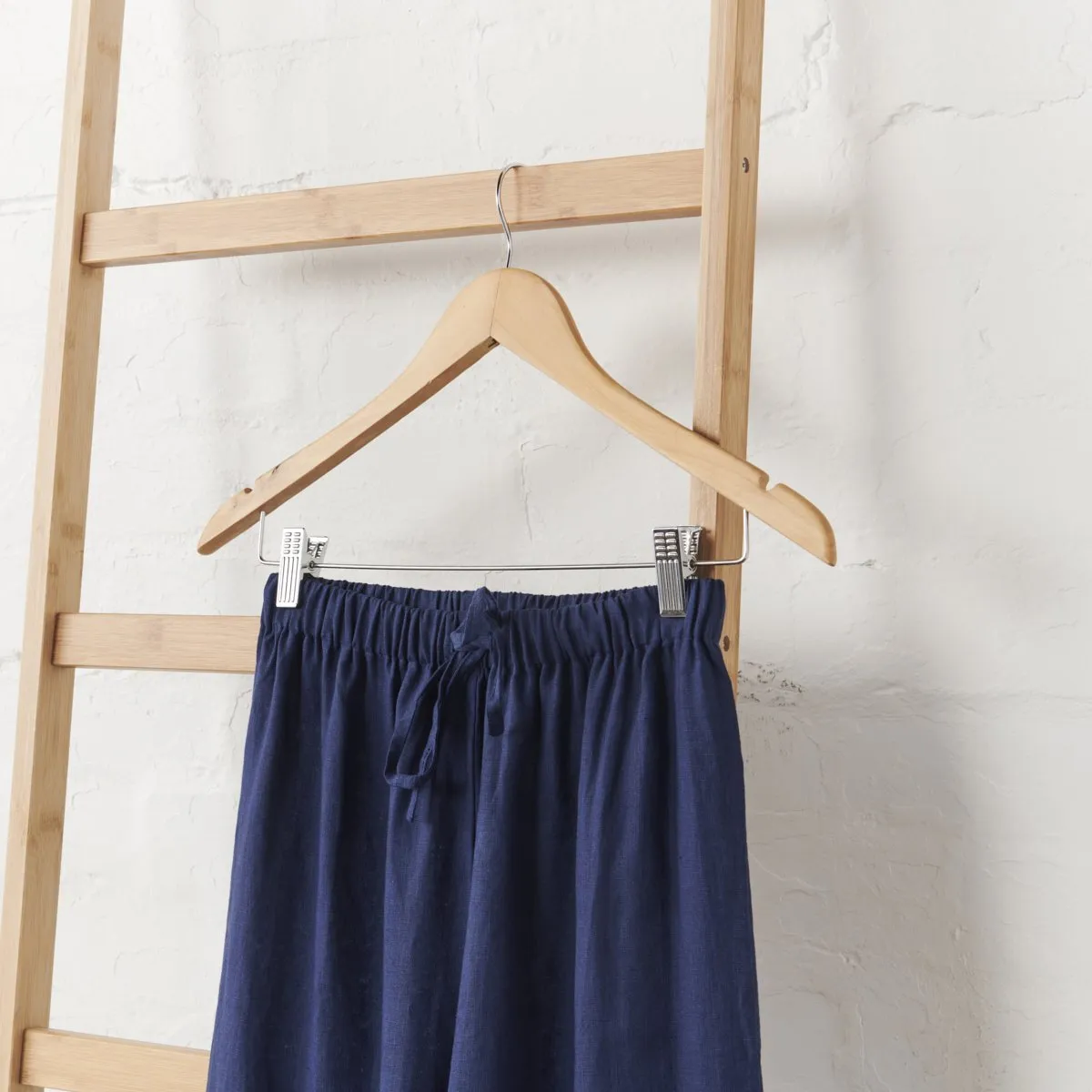 Linen Pyjama Set in Navy