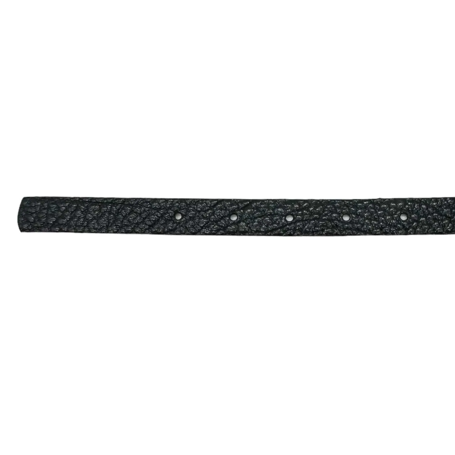 LOUIS VUITTON Pebbled Leather Belt with Gold-Tone Buckle - Black