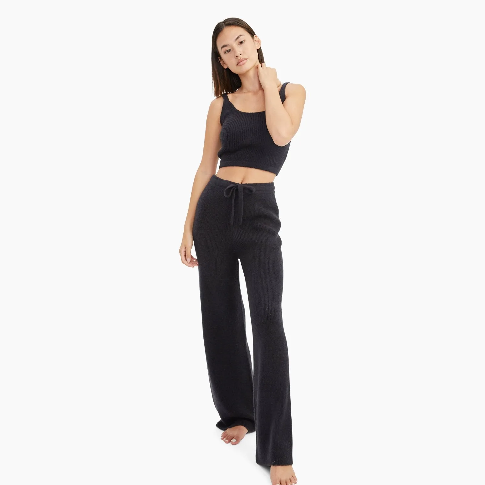 Luxe Merino Cashmere Wide Leg Pant