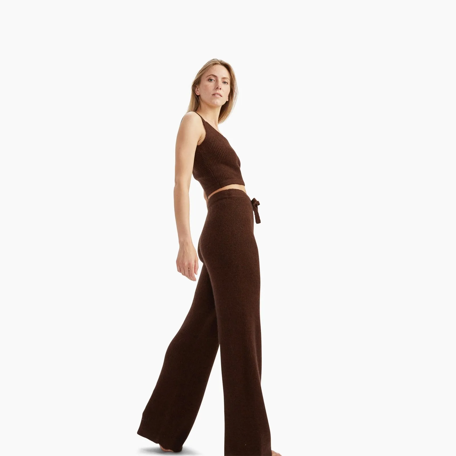 Luxe Merino Cashmere Wide Leg Pant