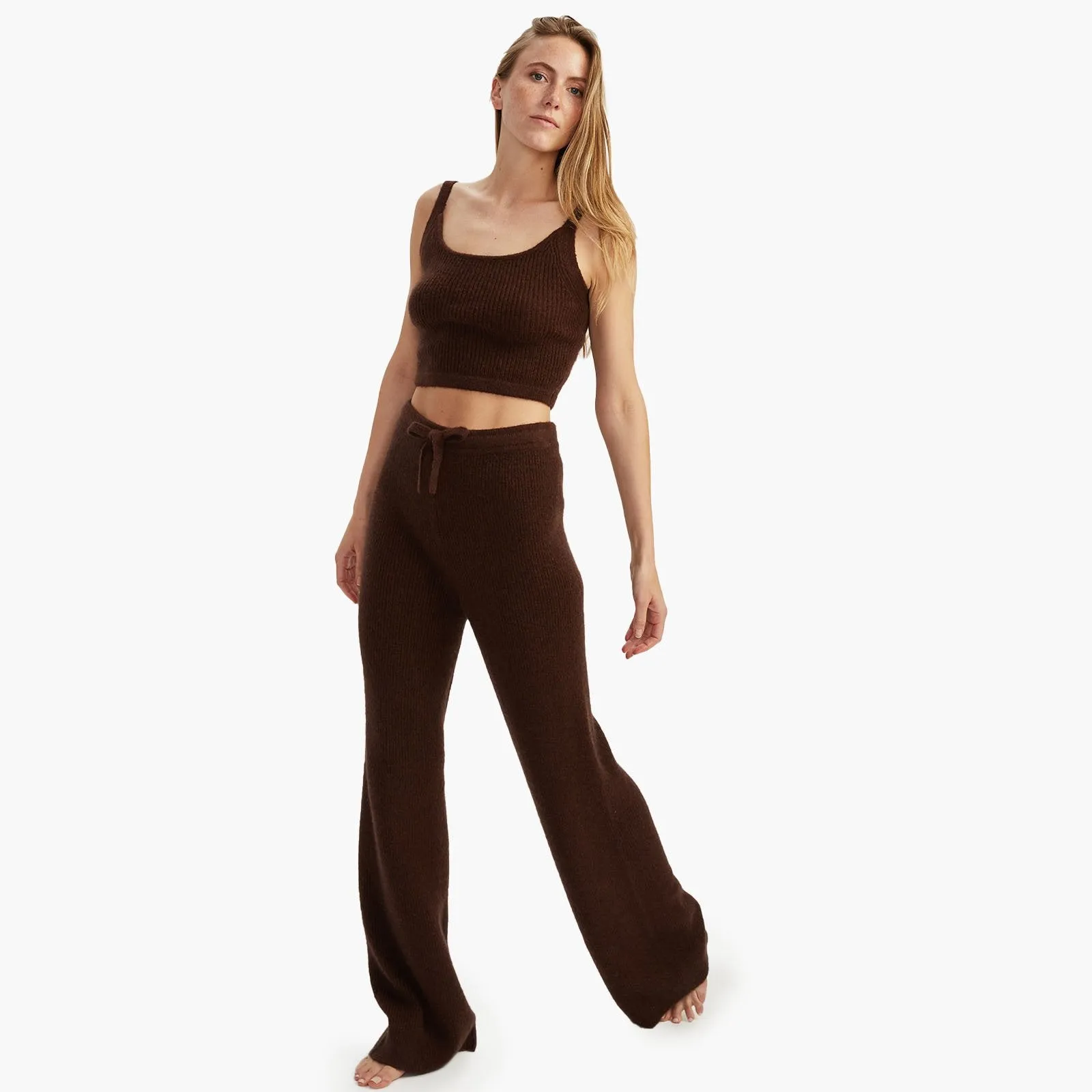 Luxe Merino Cashmere Wide Leg Pant