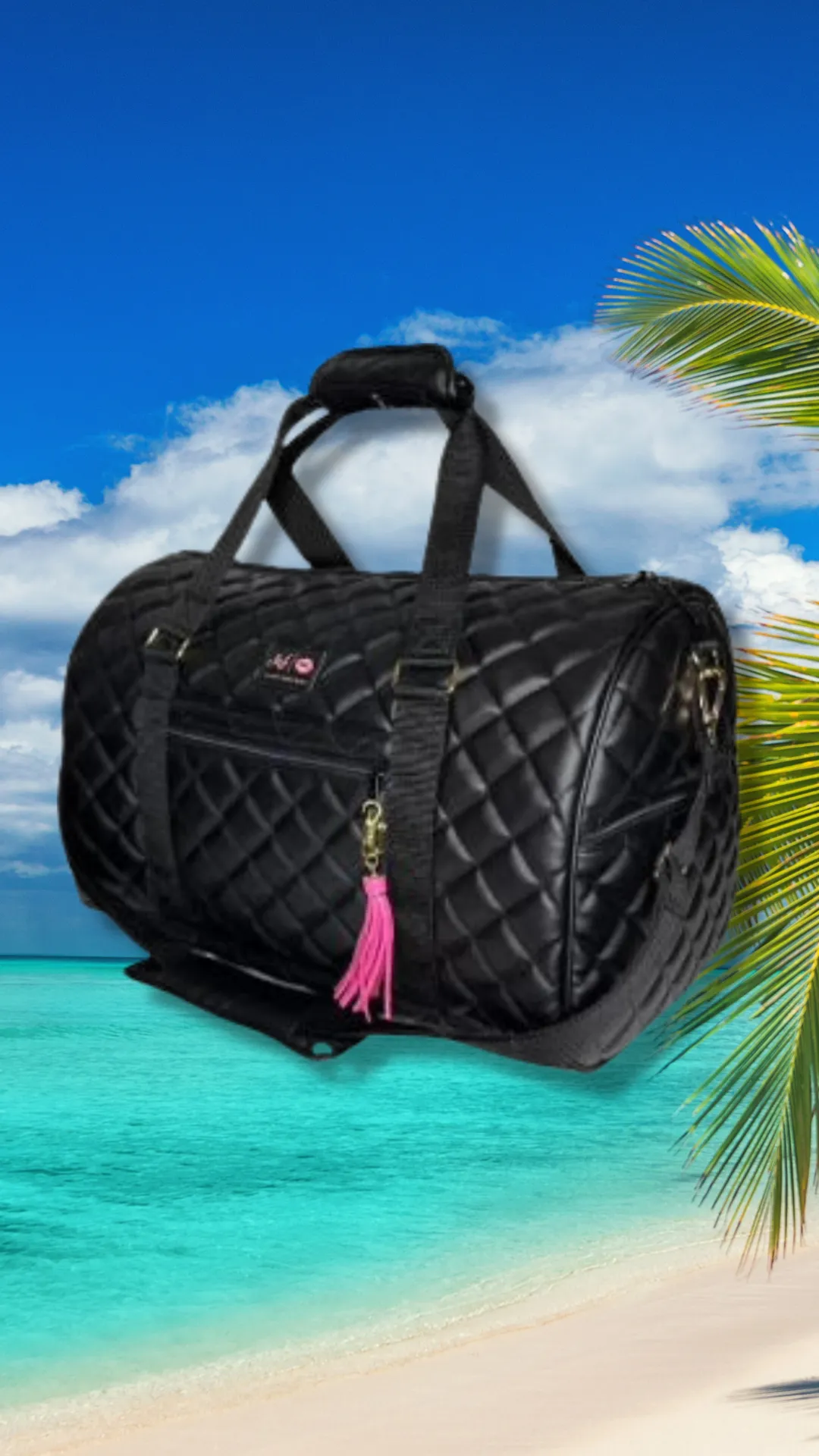 Makeup Junkie Bags - Luxe Onyx Quilted Duffel Bag [Pre-Order]