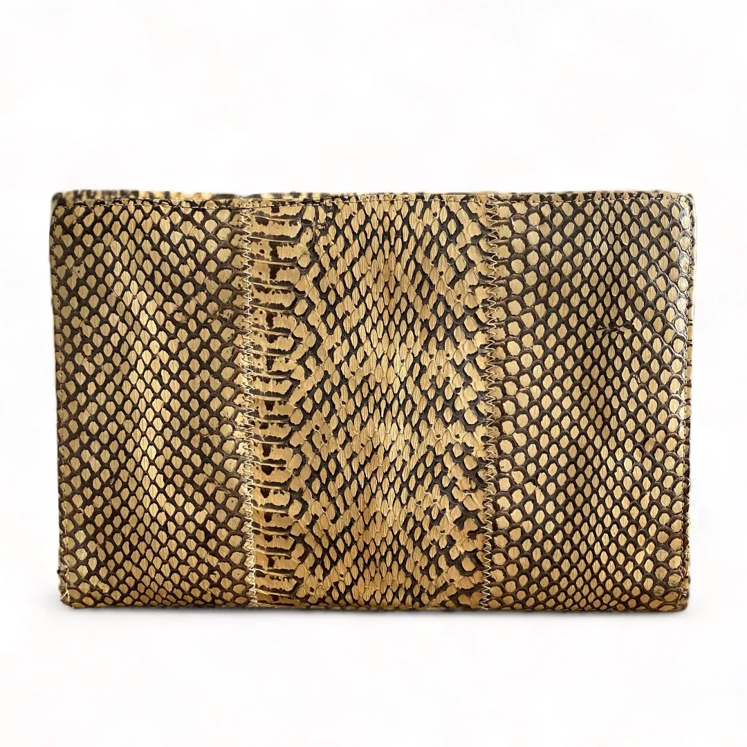 Margold Snakeskin Leather Clutch