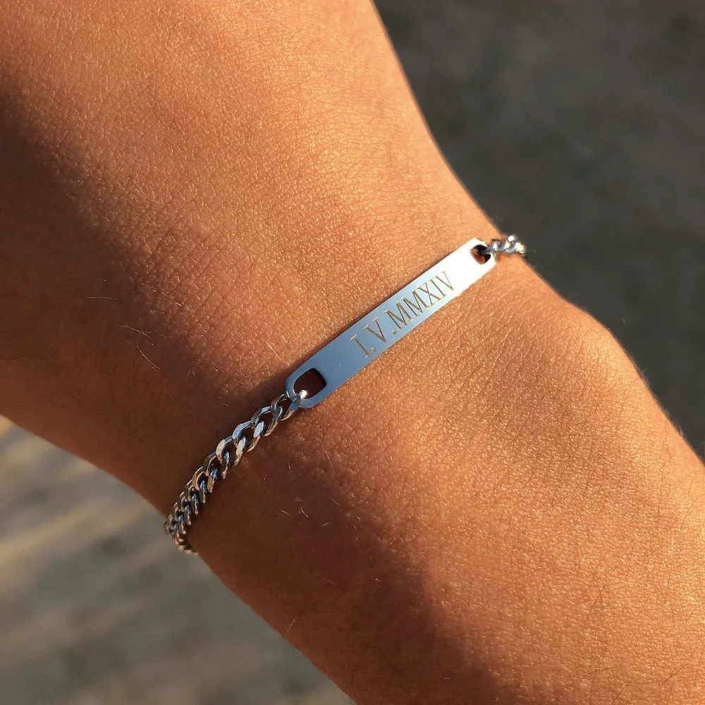 Matching Couple Bracelet Sets with Custom Engraving