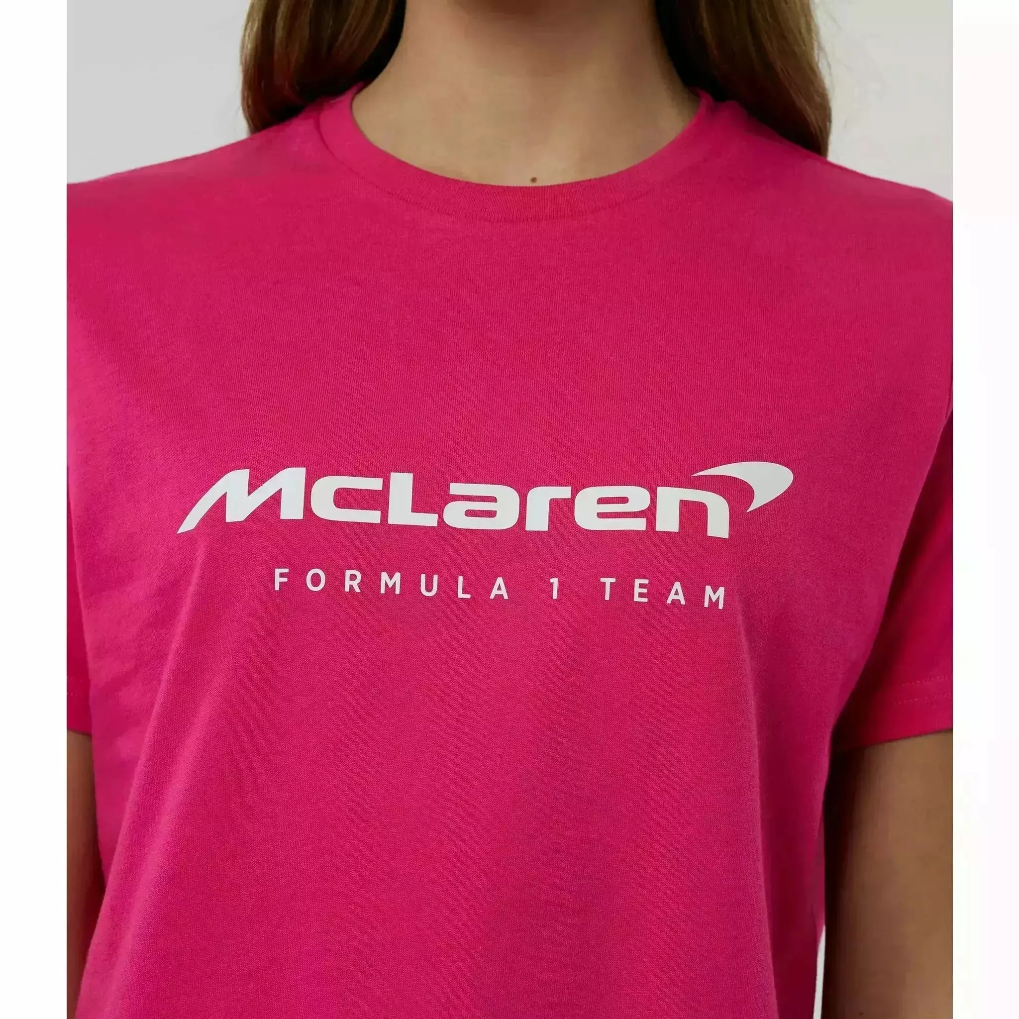 McLaren F1 Women's Miami Neon Logo T-Shirt -Beetroot Purple/Black