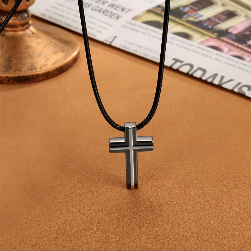 Men Cremation Necklace for Ashes  925 Sterling Silver Cross Wing Skull Keepsake Urn Pendant Ash Holder Jewelry Memorial Gift