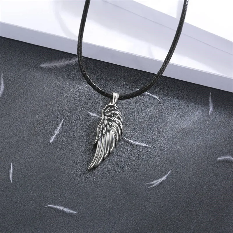 Men Cremation Necklace for Ashes  925 Sterling Silver Cross Wing Skull Keepsake Urn Pendant Ash Holder Jewelry Memorial Gift