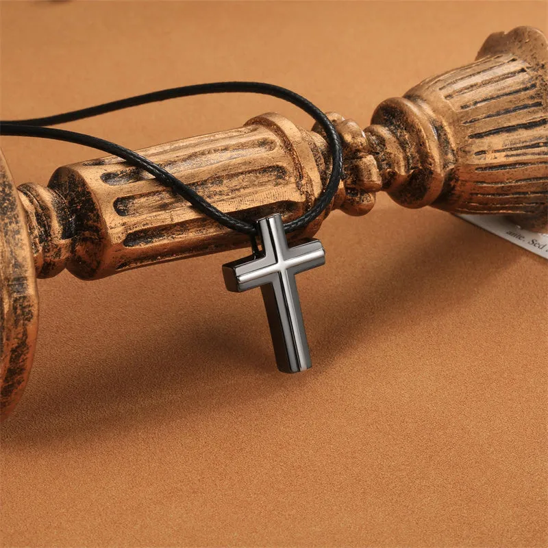 Men Cremation Necklace for Ashes  925 Sterling Silver Cross Wing Skull Keepsake Urn Pendant Ash Holder Jewelry Memorial Gift