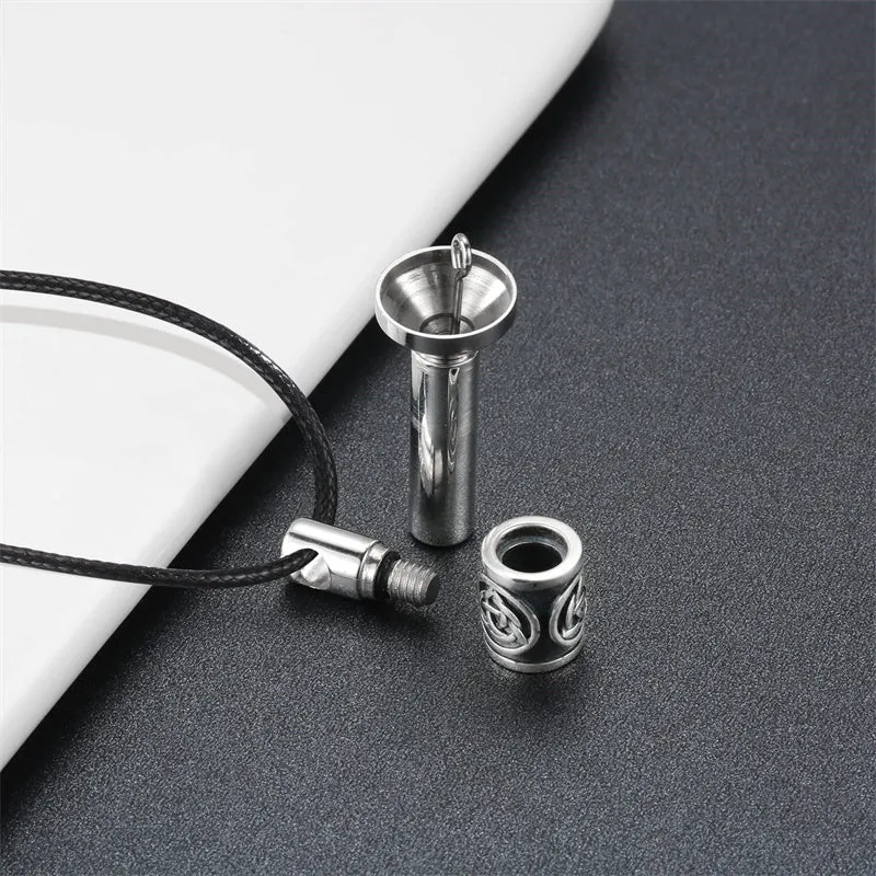 Men Cremation Necklace for Ashes  925 Sterling Silver Cross Wing Skull Keepsake Urn Pendant Ash Holder Jewelry Memorial Gift