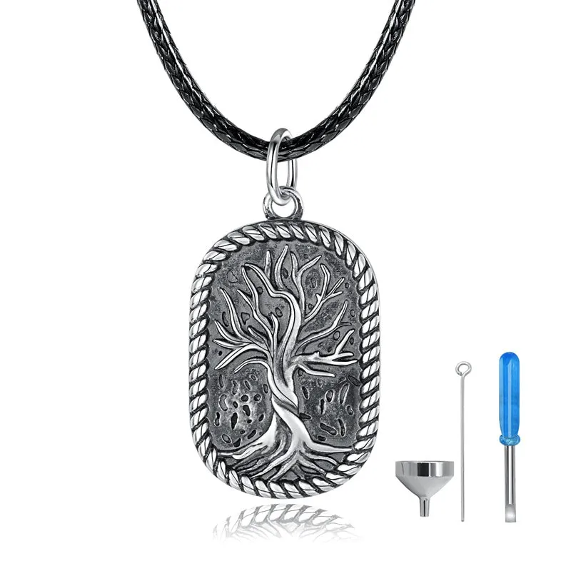 Men Cremation Necklace for Ashes  925 Sterling Silver Cross Wing Skull Keepsake Urn Pendant Ash Holder Jewelry Memorial Gift