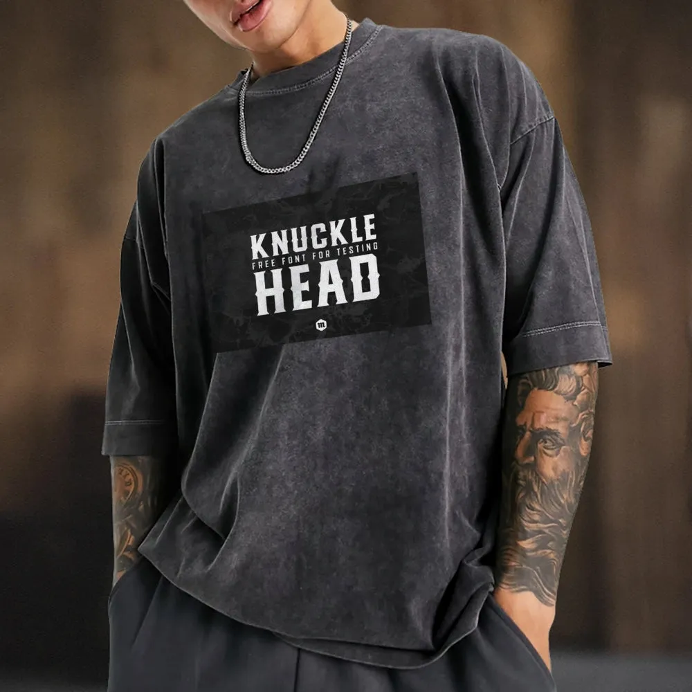 Mens Knuckle Head Print Tee