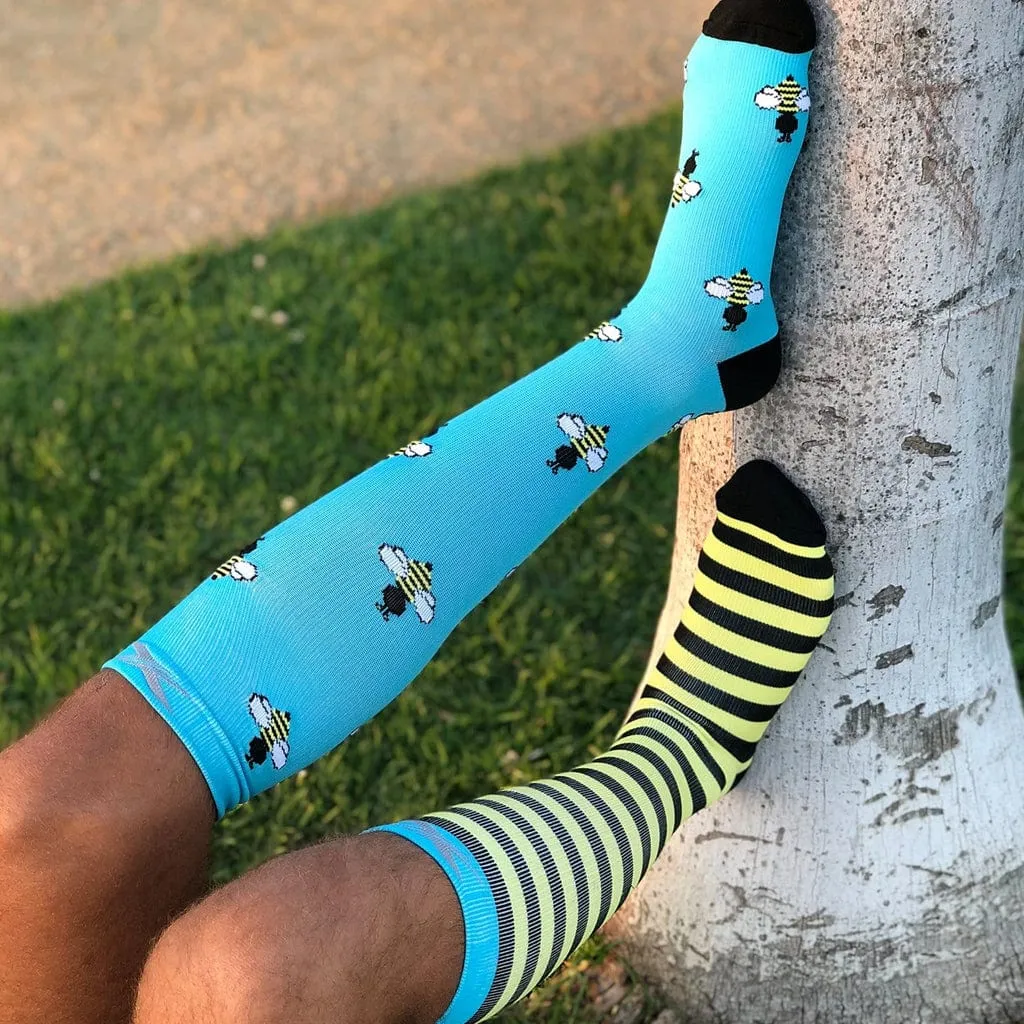 Mismatched: Bees in the Trap Compression Socks