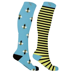 Mismatched: Bees in the Trap Compression Socks