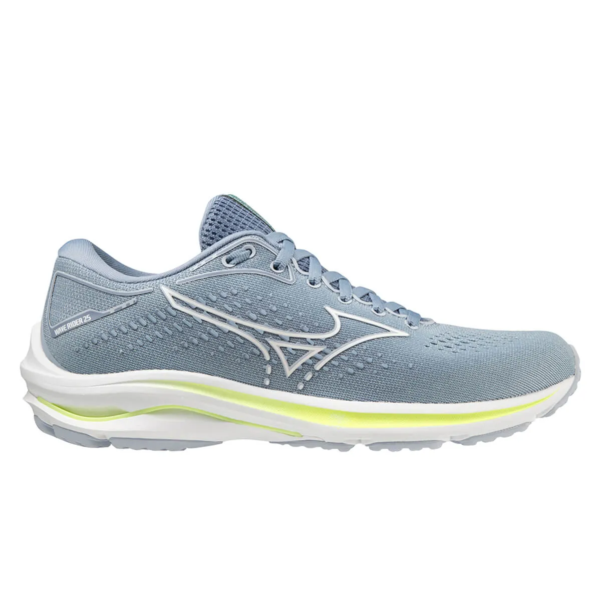 Mizuno Wave Rider 25 Womens | Heather/white/neolime