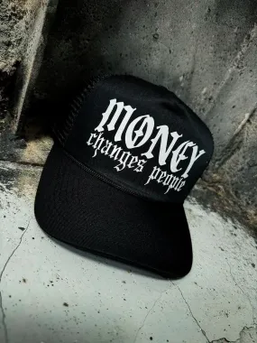 MONEY CURVED BILL BLACK HAT