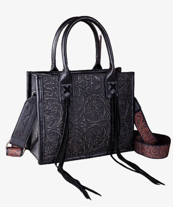 Montana West Fringe Tooled Tote Bag