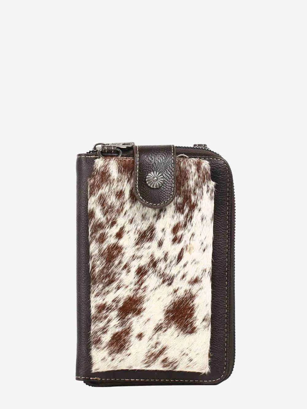 Montana West Genuine Hair-On Cowhide Crossbody Phone Purse