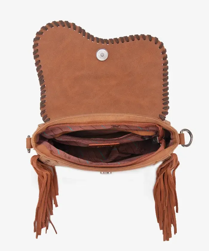 Montana West Tooled Flap Crossbody Bag