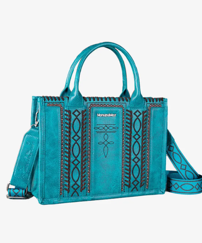 Montana West Whipstitich Crossbody Tote Bag