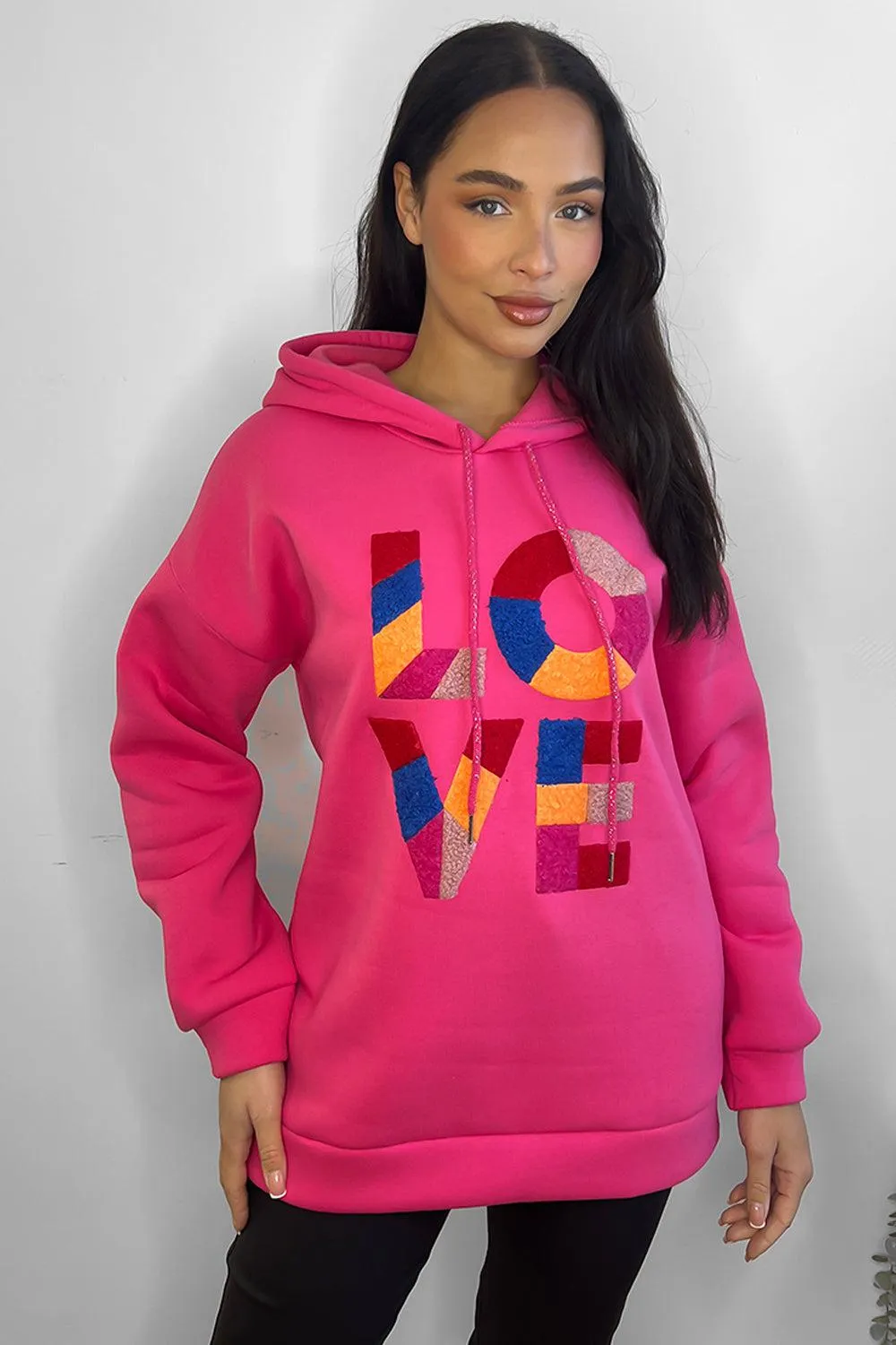 Multicolour Love Slogan Hoodie