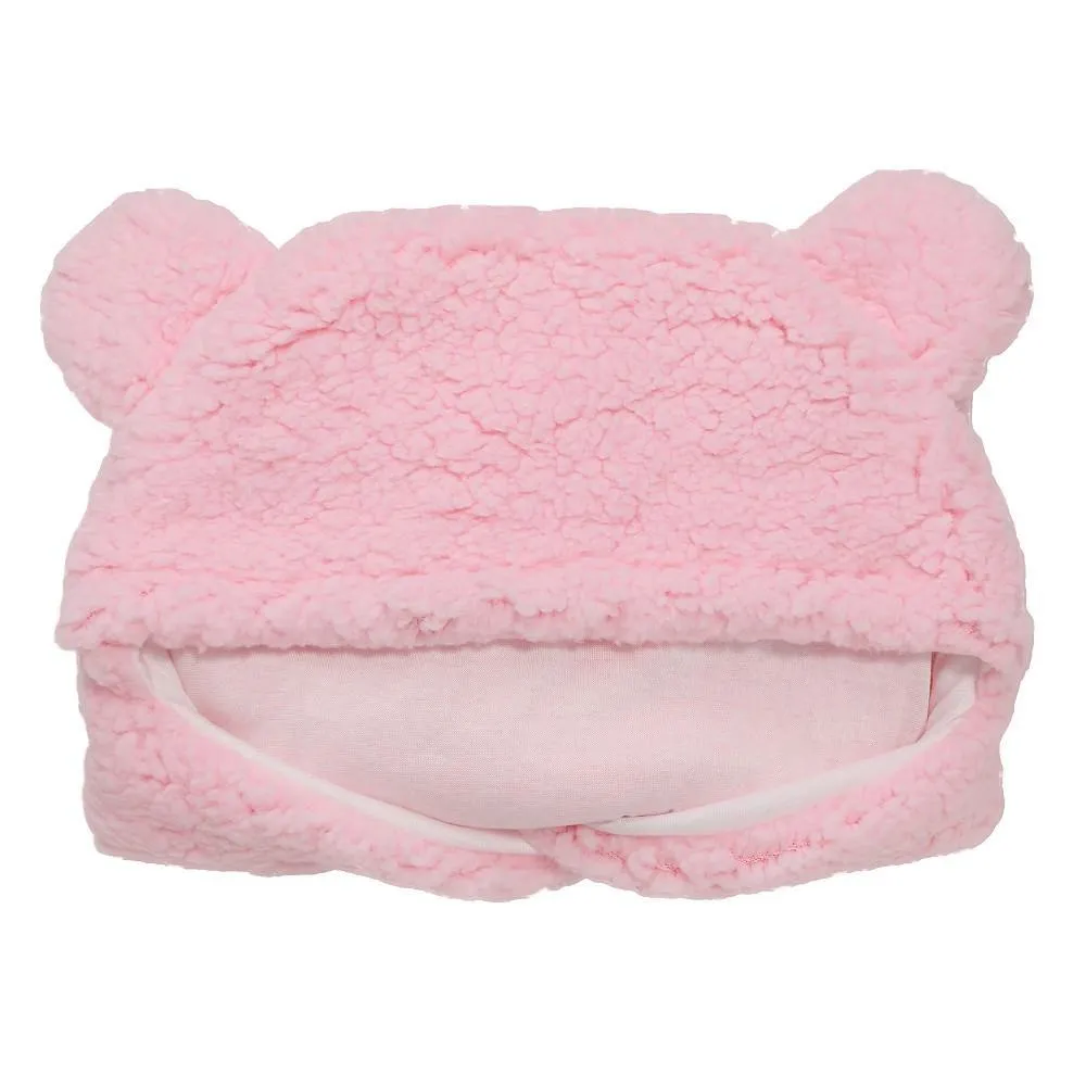 Newborn Cute Bear Themed Hooded Plush Wrap For Babies