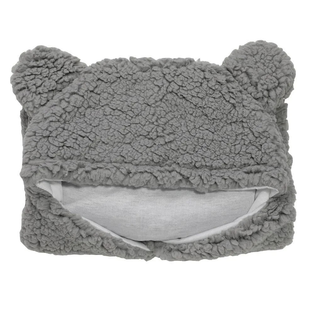 Newborn Cute Bear Themed Hooded Plush Wrap For Babies