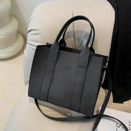 Open Box PU Leather Tote Stylish Women Bag