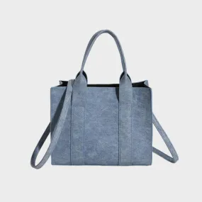 Open Box PU Leather Tote Stylish Women Bag