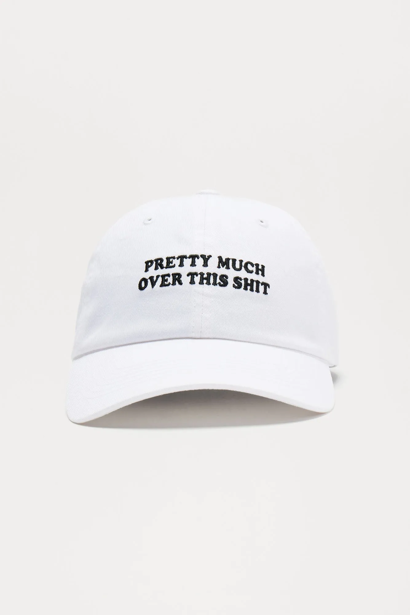 Over This Shit Baseball Hat - White