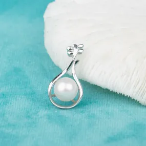 P010709 DIY 7-9mm Natural Freshwater pearl pendant accessory 925 sterling silver engagement jewelry necklace for women