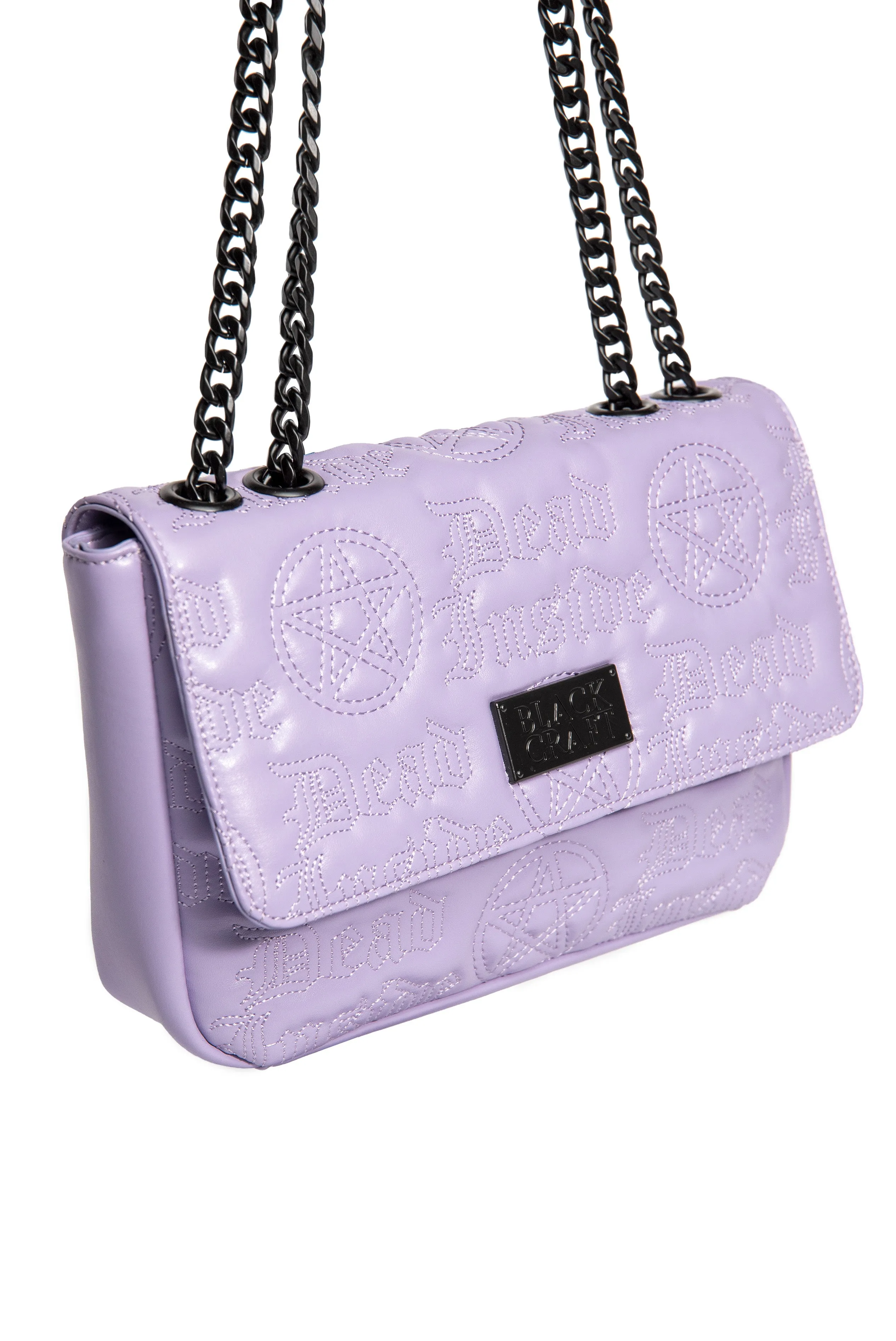 Purple Dead Inside - Quilted Shoulder Bag