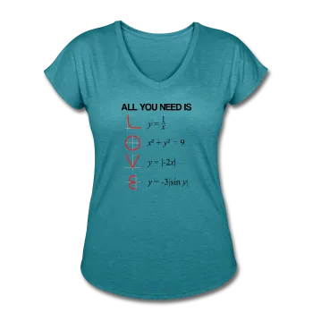 "All You Need Is Love" - Women's Tri-Blend V-Neck