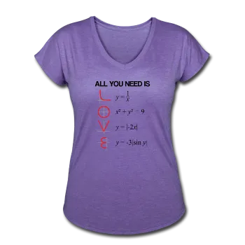 "All You Need Is Love" - Women's Tri-Blend V-Neck