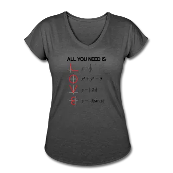 "All You Need Is Love" - Women's Tri-Blend V-Neck