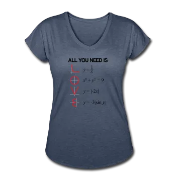 "All You Need Is Love" - Women's Tri-Blend V-Neck