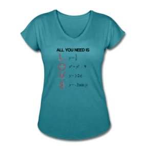 "All You Need Is Love" - Women's Tri-Blend V-Neck