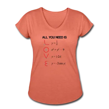 "All You Need Is Love" - Women's Tri-Blend V-Neck