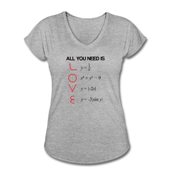 "All You Need Is Love" - Women's Tri-Blend V-Neck