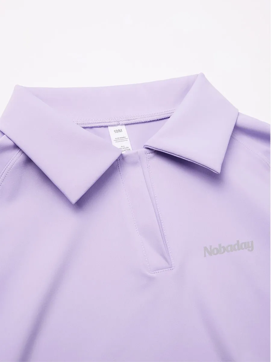 SALE🔥Nobaday Women Skinny Cropped Polo Shirt