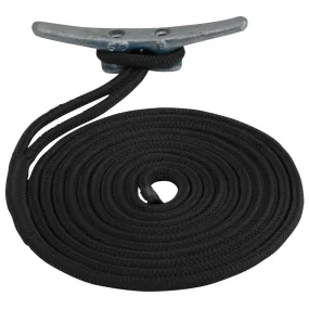 Sea-Dog Double Braided Nylon Dock Line - 5/8 x 20 - Black [302116020BK-1]