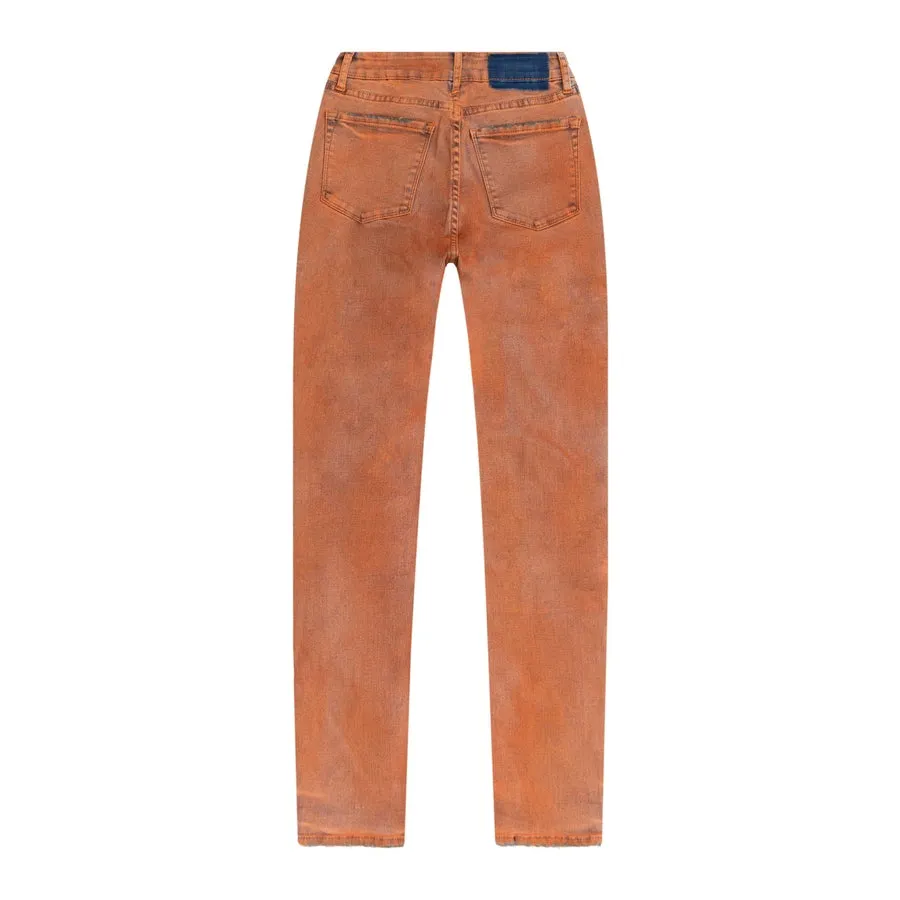 Spray Fashion Denim Pants - Orange