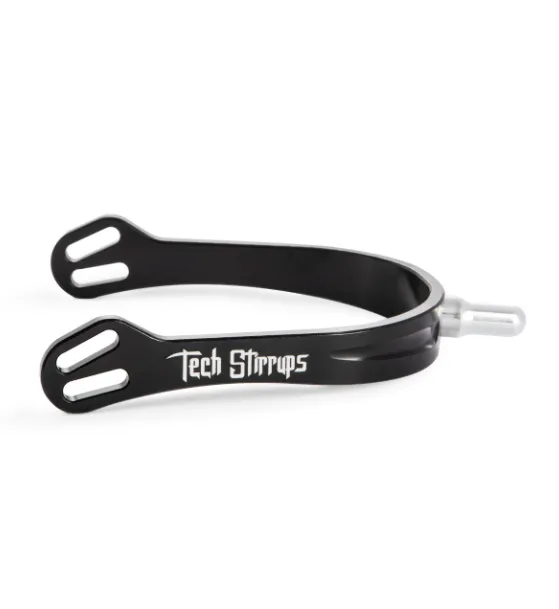 Tech Stirrups Verona Long Spurs in Black - One Size