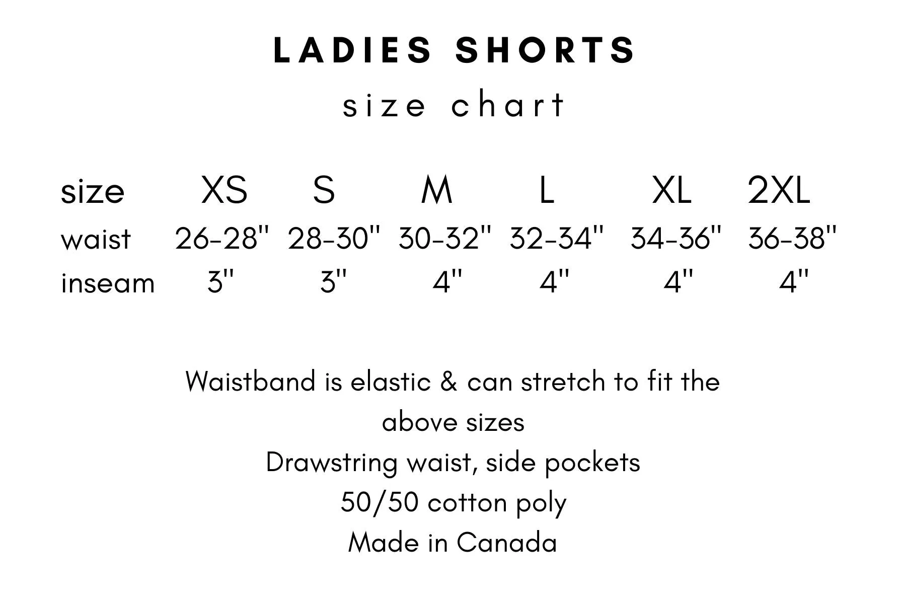 The Everyday Basics ~ Ladies Shorts