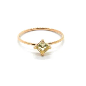 Tiny Square Ring 9K Rose Gold, Sunstone