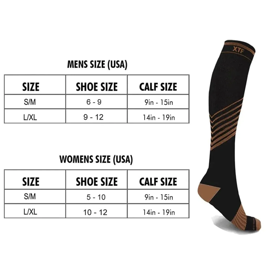 Ultra V-striped Compression Socks (6-Pairs)