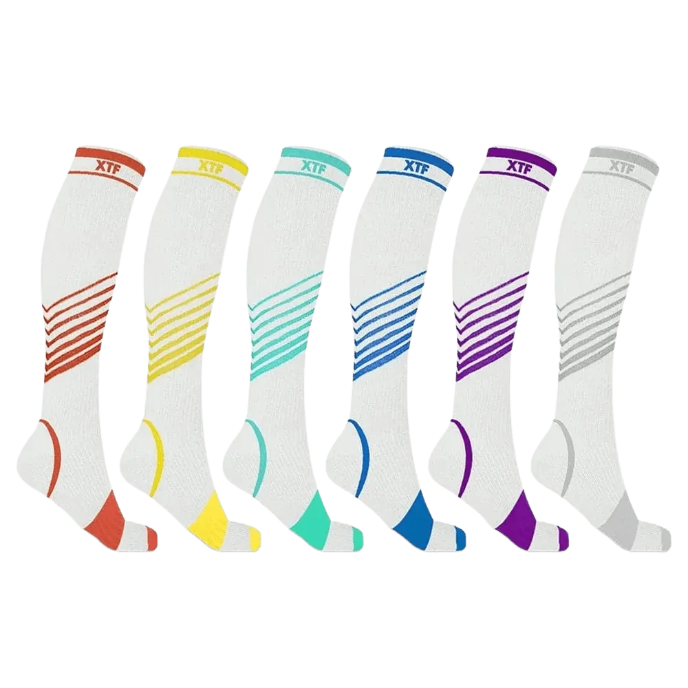 Ultra V-striped Compression Socks (6-Pairs)